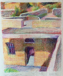 Abu Tor ruins
wax crayon